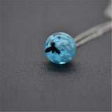 Transparent MooN & Blue Sky White Cloud Chain Necklace -- For Women