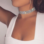 Crystal Rhinestone Choker Necklace -- For Women