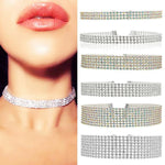 Crystal Rhinestone Choker Necklace -- For Women