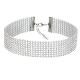 Crystal Rhinestone Choker Necklace -- For Women