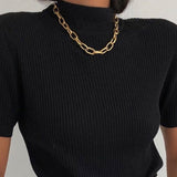 Fashion Asymmetric Lock Necklace -- For Women