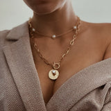 Fashion Asymmetric Lock Necklace -- For Women