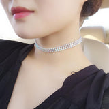 Crystal Rhinestone Choker Necklace -- For Women