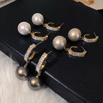 Korean Over-sized White Pearl Drop Earrings for Women